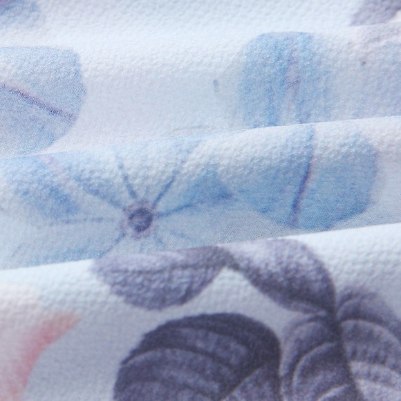 B2G1 ♦️🆕Floral Lace Tie Light Blue Romper - Picture 5 of 5